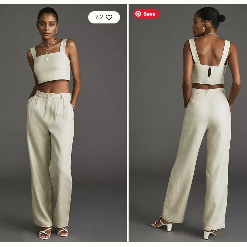 Reformation Olivia linen two-piece set NWT size 10 from Anthropologie